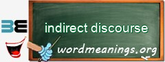 WordMeaning blackboard for indirect discourse